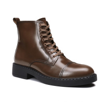 High Quality Oem Winter Black Leather Business Boots For Men Shoes